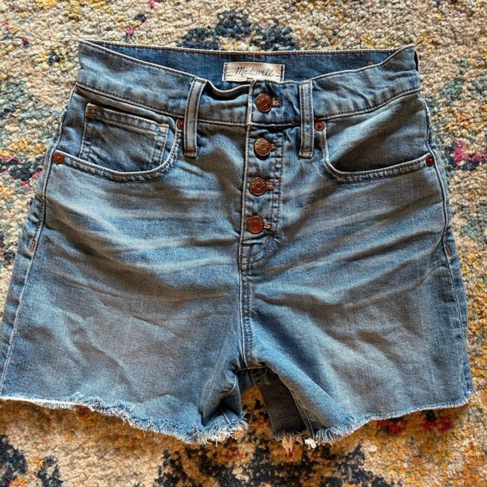 Madewell denim jean shorts size 24 high waisted